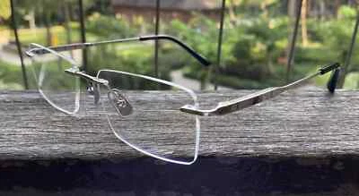 Чистый титан очки мужчин бизнес очки серебряные очки без оправы очки - Изображение 1 из 4