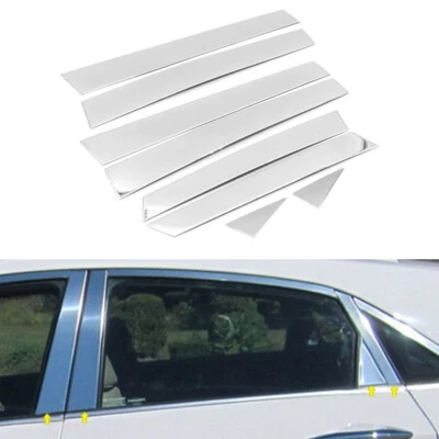 For 2013-2017 Hyundai Elantra GT Stainless Steel Chrome Pillar Post Trim Covers - Image 1 of 4