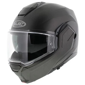 HJC I100, Matt Titanium Modular Motorcycle Helmet, Rotating Chinbar, Free Ship! - Picture 1 of 8