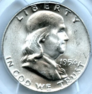 1954-D Franklin Half Dollar, PCGS MS65 - Picture 1 of 3