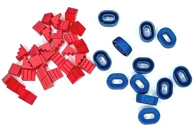 Monopoly NFL Gridiron 1999 Replacement Pieces: 12 Stadiums 32 Sections Houses  - Image 1 of 2