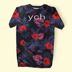Neu Gr. L schwarz geblümt Sport Active Performance Herren T-Shirt Activewear Blumen - Bild 1 von 3
