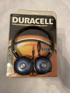 NIB Duracell Folding Stereo Headphones With Microphones Model DU2502 - Picture 1 of 4