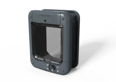 Pet Mate Microchip Cat Flap Grey Stop Unwanted Guests - Secure Pet Door Access - Image 1 of 3