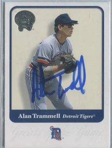 2001 Fleer Greats of the Game Alan Trammell Hand Signed Card #28 Tigers HOF GOTG - Picture 1 of 1
