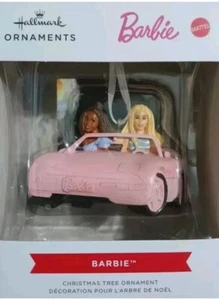 Hallmark Barbie Ornament Corvette Convertible Car Pink Resin Movie 2023 Holidays - Picture 1 of 2