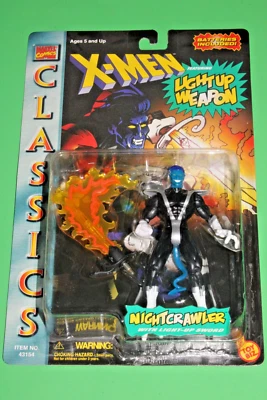 Marvel X-Men Classic Series Nightcrawler 1996 figura de acción juguete arma iluminada Foto 1 de 4