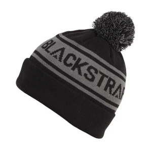 BlackStrap Pom Beanie Classic Mid Length Jaquard Acrylic Knit Mono Black New - Picture 1 of 1