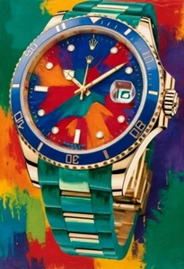 Orologio Rolex Submariner vintage classico annuncio 11x17 poster lusso decorazione arte parete - Foto 1 di 1