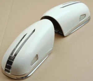 Spiegelkappen LED Blinker Weiß Chrom FÜR Mercedes W215 ab 2002 MOPF - Picture 1 of 1