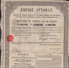 1870 Empire Ottoman Constantinople Turkey - Government Bond