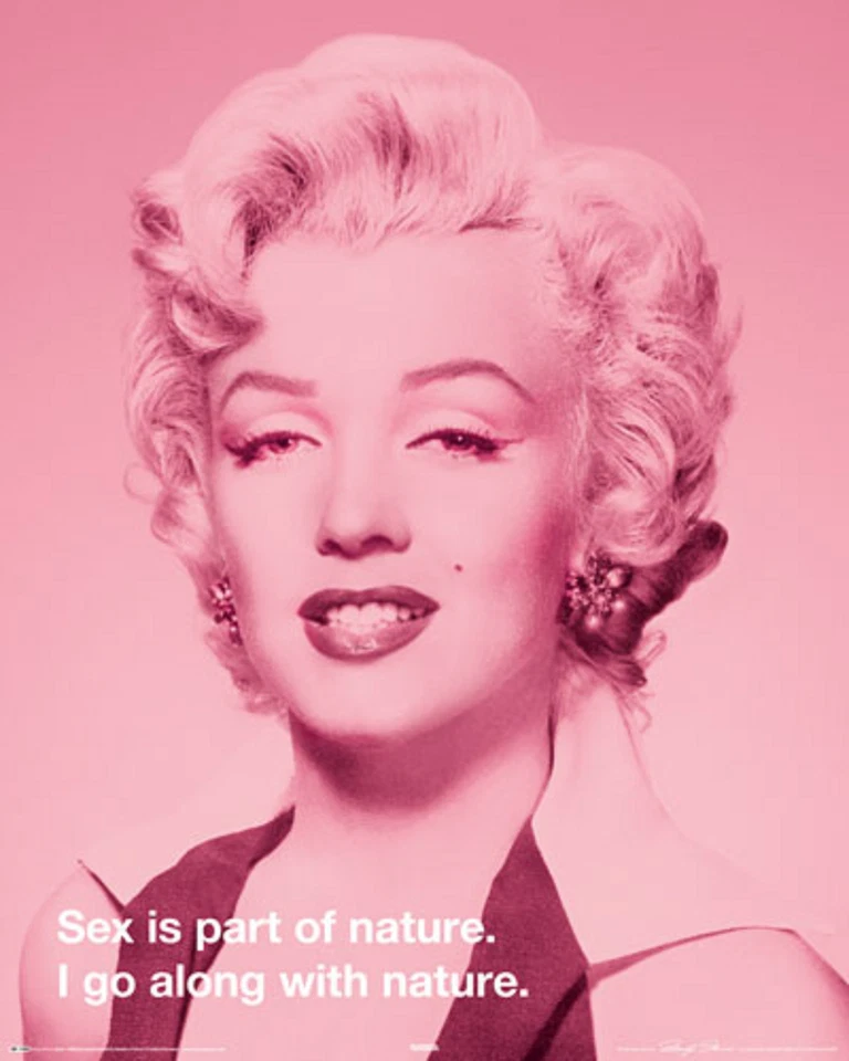 ADULT ONLY Mini Poster Marilyn Monroe Sex Quote - Image 1 of 1