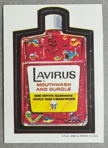 1967 Vintage Wacky Packages Lavirus # 8 Centered - Picture 1 of 4