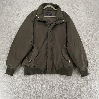 AllSaints Flume Jacket Mens Large Olive Green Puffer Rib Hem Layer Winter - Image 1 of 4