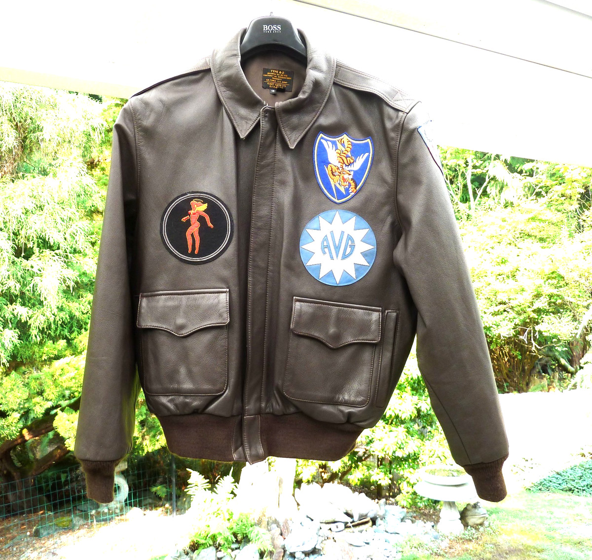 ジャケット・アウター 90s A-2 military flight bomber jacket Vintage Type A-2 Flyers Leather Jacket Large 1990s A-2
