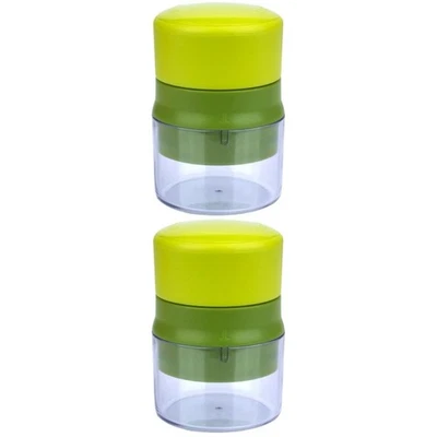  2pcs Plastic Garlic Press Machine Multifunction Mincer with Storage Container - Image 1 of 4