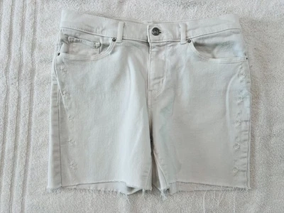 Levi's Shorts denim jean Womens White Side Embroidered Floral High Rise Size 29 - Image 1 of 3