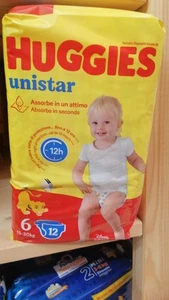 HUGGIES UNISTAR EXTRALARGE 12 Stück GRÖSSE 6. JULI 2025 - Bild 1 von 1