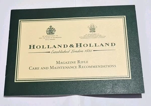 Holland & Holland Sporting Magazine Rifle Care & Maintenance Booklet - Picture 1 of 4