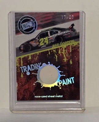 2010 Press Pass Jeff Gordon Tradin' Paint /25 Race-used sheet metal - Image 1 of 3