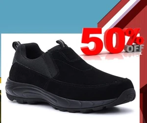 George Men's Size 11W Rugged Moc Slip On Shoes Wide Width Black NEW - Picture 1 of 12