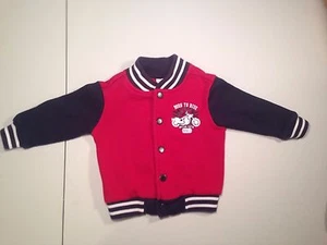 Wonder Kinder Jacke rot Mantel Druckknöpfe Born To Ride 25 Motor Crew Jungen 12M Motorrad - Bild 1 von 5