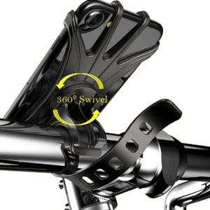 AH Bike Mount Phone Holder, 360° Swivel Silicone Bicycle Handlebar Holder  - Picture 1 of 6