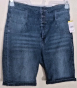 Roebuck & Co Missy Stacked Waist 3 Button Denim Shorts Women's 8 Vintage New - Picture 1 of 6