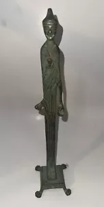 Etruscan haruspex figure. Reproduction in cast bronze Approximately 14in Tall. - Picture 1 of 8