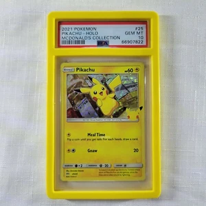 Pokemon TCG - Pikachu #25 Holo - McDonald's Collection - 25th Anniversary PSA 10 - Picture 1 of 4