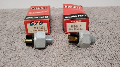 2 NOS ( New Old Stock ) NIEHOFF WA-607 & WA-137A Stop Light Switch. ( 00 ) - Image 1 of 4