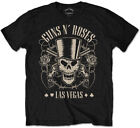 Guns N Roses SkullsPistols Las Vegas T-Shirt OFFICIAL
