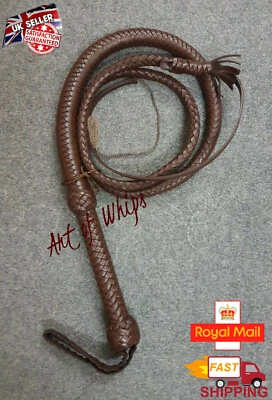 ART OF WHIPS 4 Fuß lang 12 Zöpfe echtes Premium Qualität genarbtes Leder strapazierfähig Bullwhip