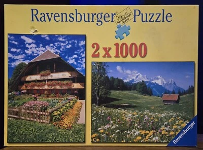 Ravensburger 2 X 1000 Piece Puzzle House In The Alps In Spring #167999 - Image 1 of 4