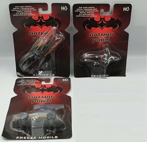 BATMAN & ROBIN: BATMOBILE, REDBIRD, FREEZE-MOBILE JUEGO DE 3 SOLAMENTE!!!¡! - Imagen 1 de 6