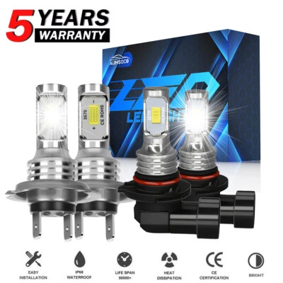 Kit combo de lâmpadas de faróis de LED 6500K feixe alto baixo para carro Lincoln Town 2003-2011 - Imagem 1 de 4