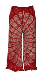 Mandala Palazzo 100 % rojo rayón para mujer - Imagen 1 de 2