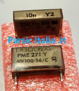 CONDENSATORE ANTIDIST. RIFA 10NF Y2 250V SH PME 271 10n 0.01µF P=15mm ( =25 PZ ) - Imagen 1 de 5