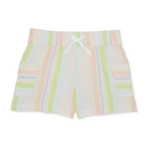 Wonder Nation Girls Pull-On Cargo Shorts.Size XL (14-16 Color: Stripe NWT - Picture 1 of 6