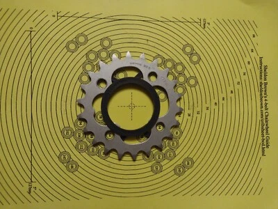 Винтажная передняя звездочка Shimano 22 зуба 64 BCD 4 болта M9 S-22/HG X-22 - Изображение 1 из 4