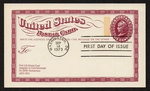 USA, SCOTT # UX65, FDC CARD - LIBERTY CENTENARY, YEAR 1973 - Picture 1 of 1