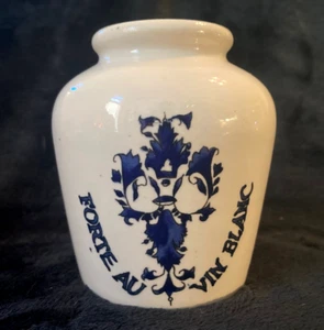Vintage Fine De Dijon Ceramic Mustard Pot...France...Grey Poupon - Picture 1 of 4