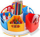 Rotating Stationary Organiser 7 Compartments Desk Organiser For Kids Desk Didy