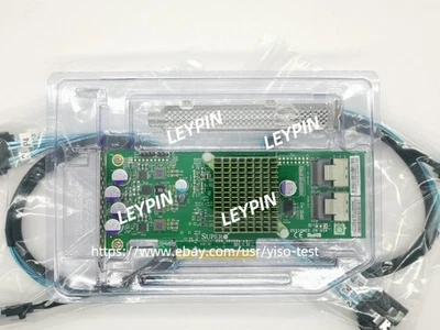 SuperMicro 9207-8I PCI-E 3.0 8 Ports IT Mode PCIe 6Gb/s + 2* SFF8087 SATA Cable - Image 1 of 4