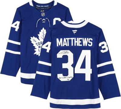 Auston Matthews Maple Leafs Signed Blue Fanatics Premium Jersey w/Insc - LE 25 - Image 1 of 4