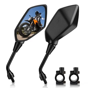 7/8" Universal Handle Bar End Rearview Side Mirrors For Honda Yamaha Motorcycle - Picture 1 of 24