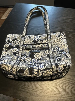 Vera Bradley Large Cotton Black +blue Bag NWOT Large Size Tote/purse - Image 1 of 4