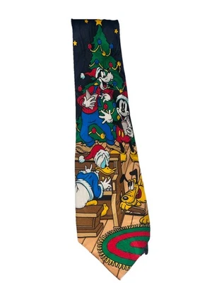 The Disney Store Donald Mikey Navidad Seda Hombres Corbata Vacaciones Festivo Diversión  Foto 1 de 4