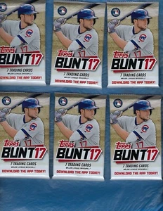 2017 TOPPS BUNT BASEBALL 10 PACK LOT NEW FACTORY SEALED 7 CARDS/PACK JUDGE RC ? - Picture 1 of 3
