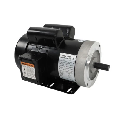 5HP Electric Motor 3450RPM 56C Frame 5/8" Shaft 60HZ TEFC Single Phase 208-230V - Image 1 of 4